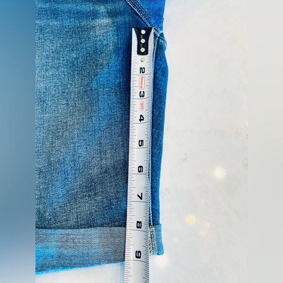 Old Navy Distressed Blue Denim Bermuda Shorts - Picture 5 of 5